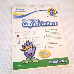 Mead Capital Letters Dry Erase Book, 10-5/8 x 8-Inches, 13 Pages